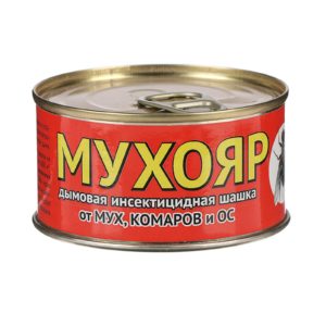 Дымовая инсектицидная шашка «Мухояр» от мух, комаров и ос, 100 г