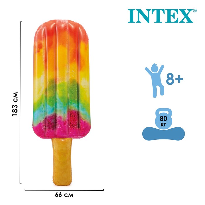 Плот для плавания "Фруктовый лед", 183 х 66 х 20 см, 58766EU INTEX