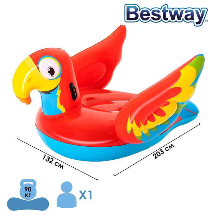 Плот для плавания "Попугай", 203 x 132 см, 41127 Bestway