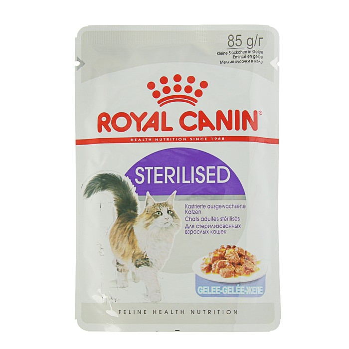 Влажный корм RC Sterilised для стерилизованных кошек, в желе, пауч, 85 г
