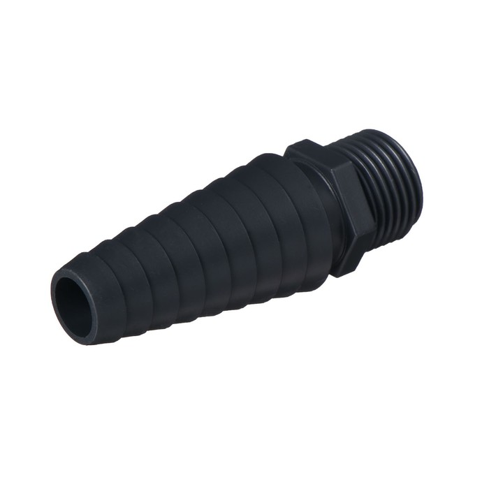 Штуцер, наружная резьба 1/2" (12 мм), для шлангов от 1/2" (12 мм) до 1" (25 мм), пластик 2 шт