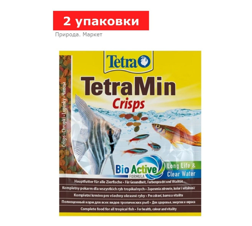 Корм TetraMin Crisps для рыб, чипсы, пакет, 2 упаковки по 12 г
