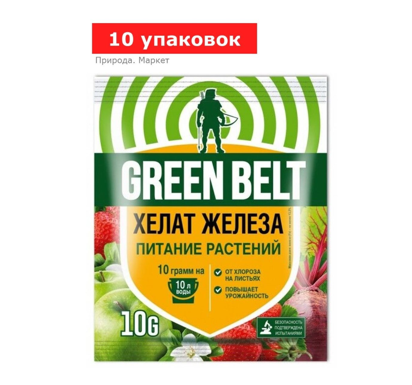 Хелат железа, пак, 10 упаковок по 10 г