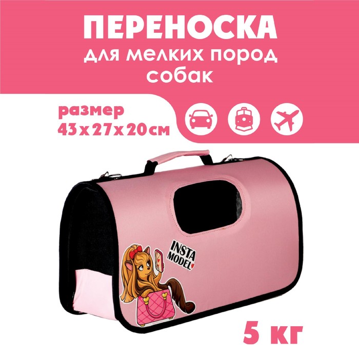 Сумка - переноска раскладная, каркасная Insta model 43x20x27 см