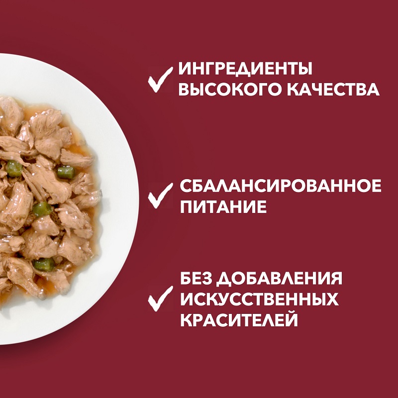 Влажный корм Purina ONE Мини Чувствительное пищеварение для взрослых собак мелких пород с чувствительным пищеварением, с лососем, рисом и морковью в подливе, пауч, 26х85 г