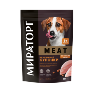 Полнорационный сухой корм WINNER MEAT из ароматной курочки для взрослых собак мелких пород 0,5 кг*8, (4 кг)