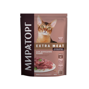 Полнорационный сухой корм с говядиной Black Angus для домашних кошек старше 1 года 0,4 кг*10, (4 кг)