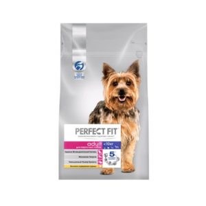 Сухой полнорационный корм PERFECT FIT для взрослых собак мелких и миниатюрных пород старше одного года, с курицей, 2.6 кг