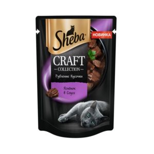 Влажный корм для кошек SHEBA CRAFT COLLECTION «Рубленые кусочки. Ягненок в соусе», 75 г
