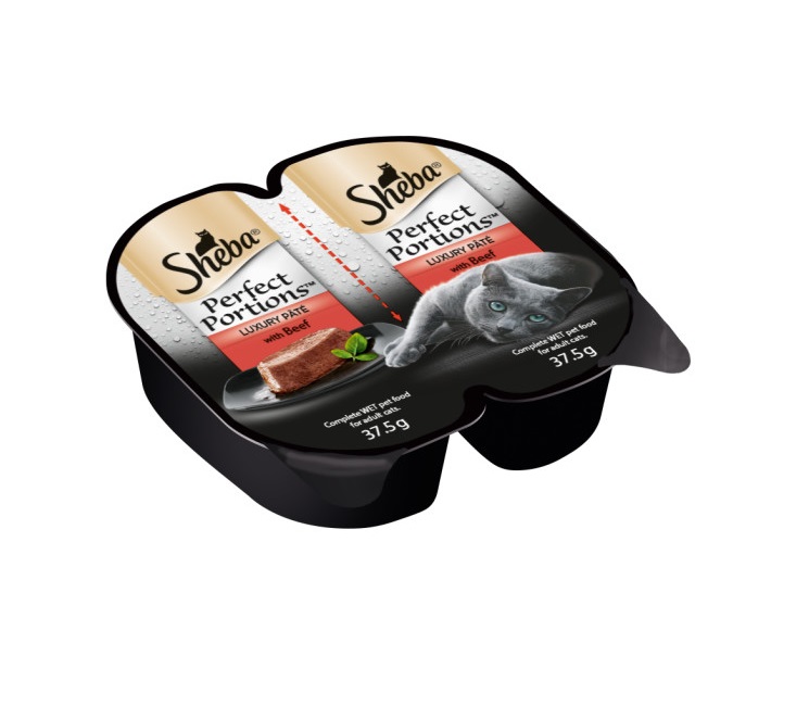Влажный корм для кошек Sheba Perfect Portions, паштет с говядиной, 75 г