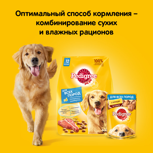 Влажный корм PEDIGREE для собак, курица в соусе, 85 г