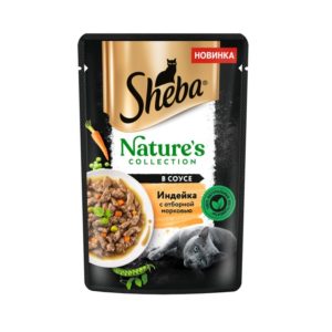 Влажный корм для кошек Sheba Nature's Collection с индейкой и морковью, 75 г