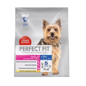 Сухой корм PERFECT FIT для собак мелких и миниатюрных пород старше года, с курицей, 1.2 кг