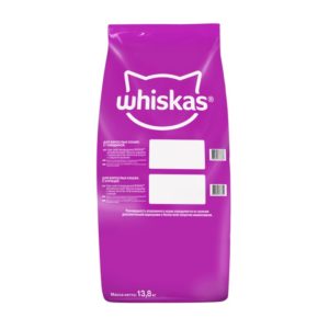 Сухой полнорационный корм WHISKAS для взрослых кошек «Вкусные подушечки с нежным паштетом. Аппетитный обед с говядиной», 13.8 кг