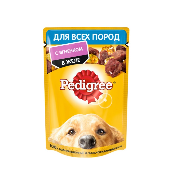 Влажный корм PEDIGREE для собак, ягненок в желе, 85 г
