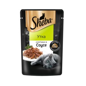 Влажный корм для кошек Sheba Ломтики в соусе с уткой, 75 г