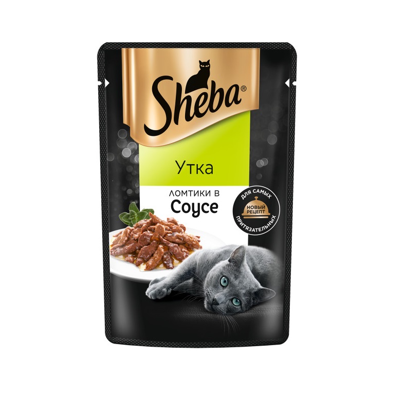 Влажный корм для кошек Sheba Ломтики в соусе с уткой, 75 г