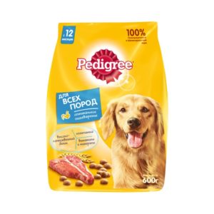 Сухой корм PEDIGREE для собак, полнорационный, с говядиной, 600 г