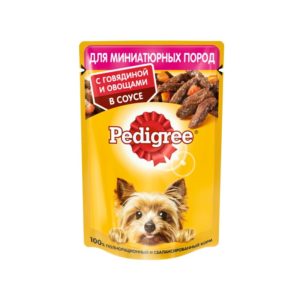 Влажный корм PEDIGREE для мини собак, говядина и овощи в соусе, 85 г