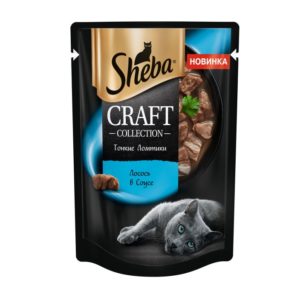 Влажный корм для кошек SHEBA CRAFT COLLECTION «Тонкие ломтики. Лосось в соусе», 75 г