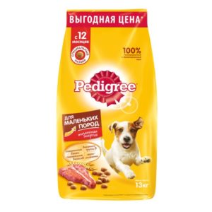 Сухой корм PEDIGREE для собак маленьких пород, с говядиной, 13 кг
