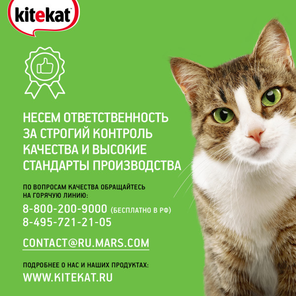 Сухой полнорационный корм KITEKAT для взрослых кошек «Улов Рыбака», 1.9 кг