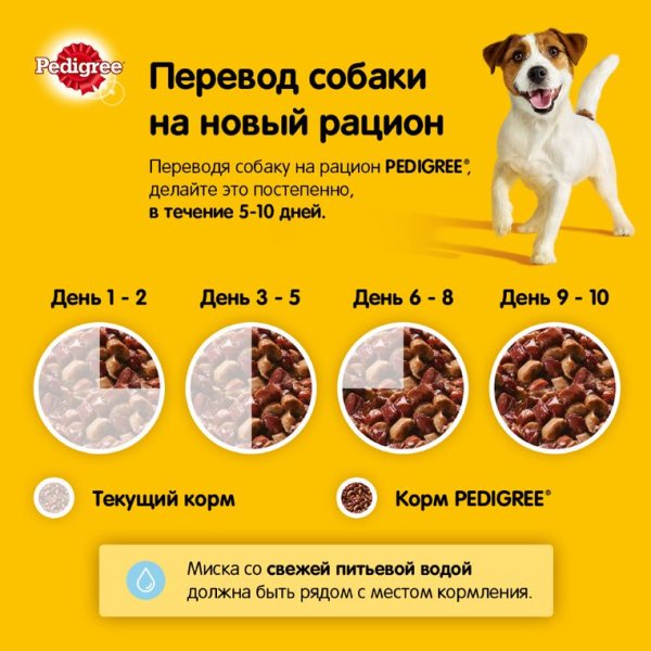 Влажный корм PEDIGREE для щенков, говядина в соусе, 85 г
