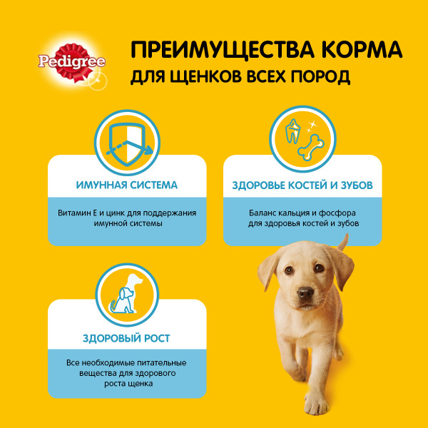 Влажный корм PEDIGREE для щенков от 1 месяца, паштет с курицей, 80 г