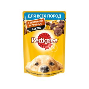 Влажный корм PEDIGREE для собак, телятина и печень в желе, 85 г