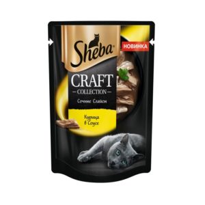 Влажный корм для кошек SHEBA CRAFT COLLECTION «Сочные слайсы. Курица в соусе», 75 г