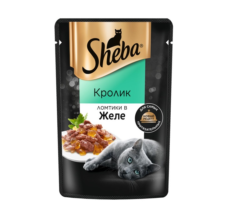 Влажный корм для кошек Sheba Ломтики в желе с кроликом, 75 г