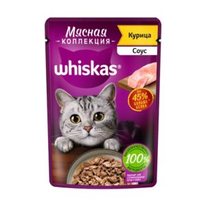 Влажный корм WHISKAS «Мясная коллекция» для кошек, с курицей, 75 г