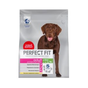 Сухой корм PERFECT FIT для собак средних и крупных пород старше года, с курицей, 1.4 кг