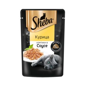 Влажный корм для кошек Sheba Ломтики в соусе с курицей, 75 г
