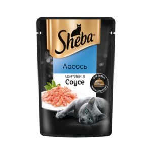 Влажный корм для кошек Sheba Ломтики в соусе с лососем, 75 г