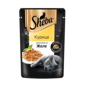 Влажный корм для кошек Sheba Ломтики в желе с курицей, 75 г