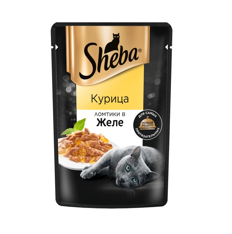 Влажный корм для кошек Sheba Ломтики в желе с курицей, 75 г
