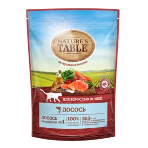 Сухой корм для кошек Nature’s Table Лосось, 190 г