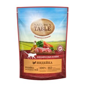 Сухой корм для кошек Nature’s Table Индейка, 190 г