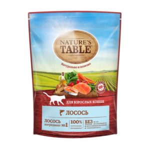 Сухой корм для кошек Nature’s Table Лосось, 650 г