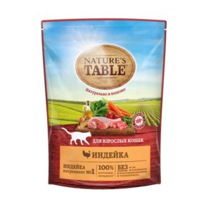 Сухой корм для кошек Nature’s Table Индейка, 650 г
