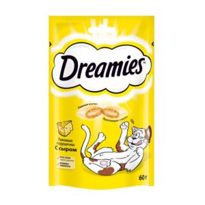Лакомство для кошек Dreamies подушечки с сыром, 60 г