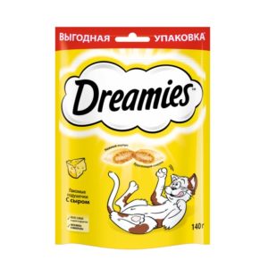Лакомство для кошек Dreamies подушечки с сыром, 140 г