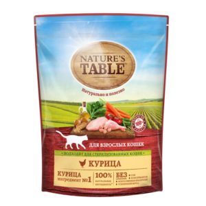 Сухой корм для кошек Nature’s Table Курица, 650 г
