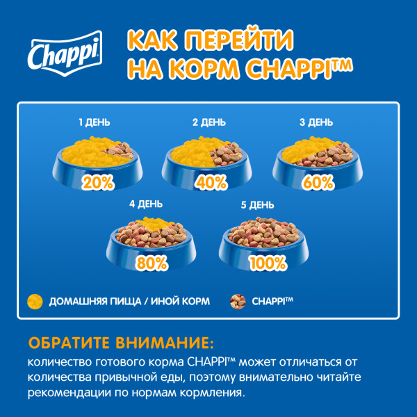 Сухой корм для собак Chappi «Сытный мясной обед. С говядиной по-домашнему», 2.5 кг
