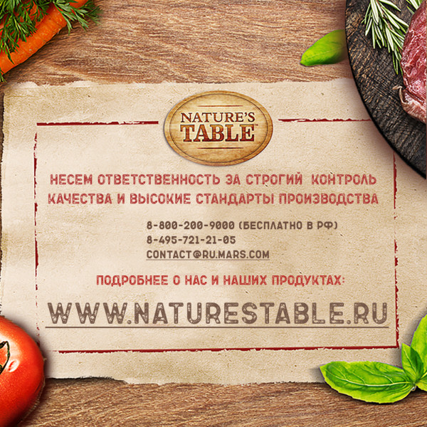 Влажный корм для кошек Nature’s Table Индейка в соусе, 85 г
