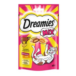 Лакомство Dreamies для взрослых кошек с говядиной и сыром «MIX (Микс) говядина, сыр», 60 г