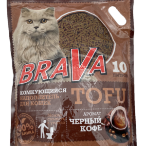 НАПОЛНИТЕЛЬ BRAVA ТОФУ 10Л ЧЁРНЫЙ КОФЕ (1*4)